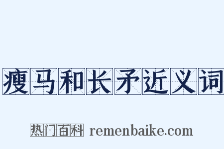 瘦马和长矛近义词是什么意思的图片